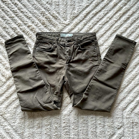 Topshop Moto | Leigh Ankle Skinny Jeans | Olive Green | Women’s | 26 - Picture 5 of 5